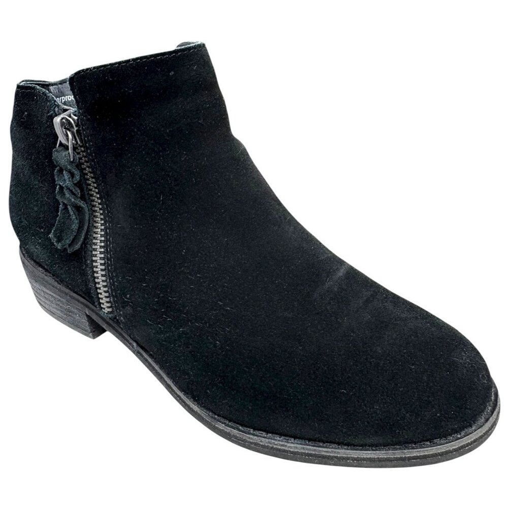 BLONDO Liam Black Waterproof Suede‎ Double Zip Ankle Boots